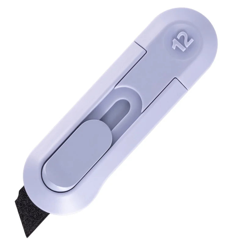 Deli NS065T Purple Mini Unpacking Knife Portable Art Knife for School Students Household Paper Cutter 288pcs Per Carton Set