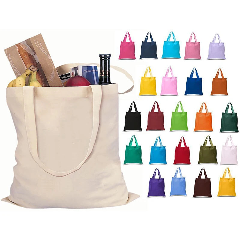 TOP Design SUNNY CENTURY Economical Cotton Canvas Tote Bag Lightweight Reusable Sublimation Printed Shoulder Strap Customizable