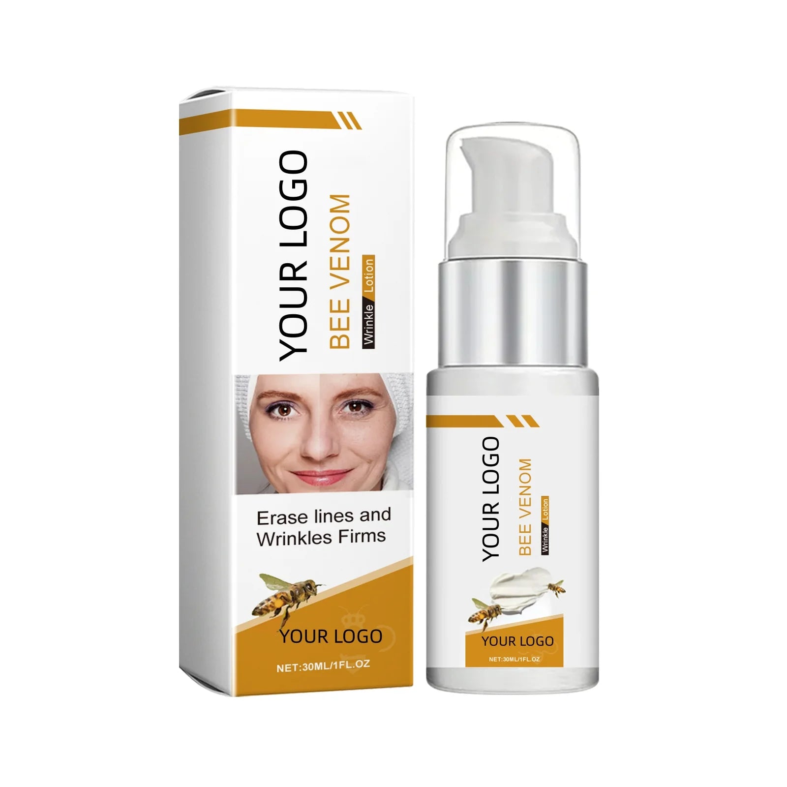 OEM Skincare Bee Venom Firming Facial Lotion Moisturizing Hydrating Reduce Fine Lines Anti-aging Anti-wrinkle Face Lotion