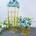 Modern Gold Metal Geometric Flower Stand for Wedding Centerpiece Vase Home Party Decoration