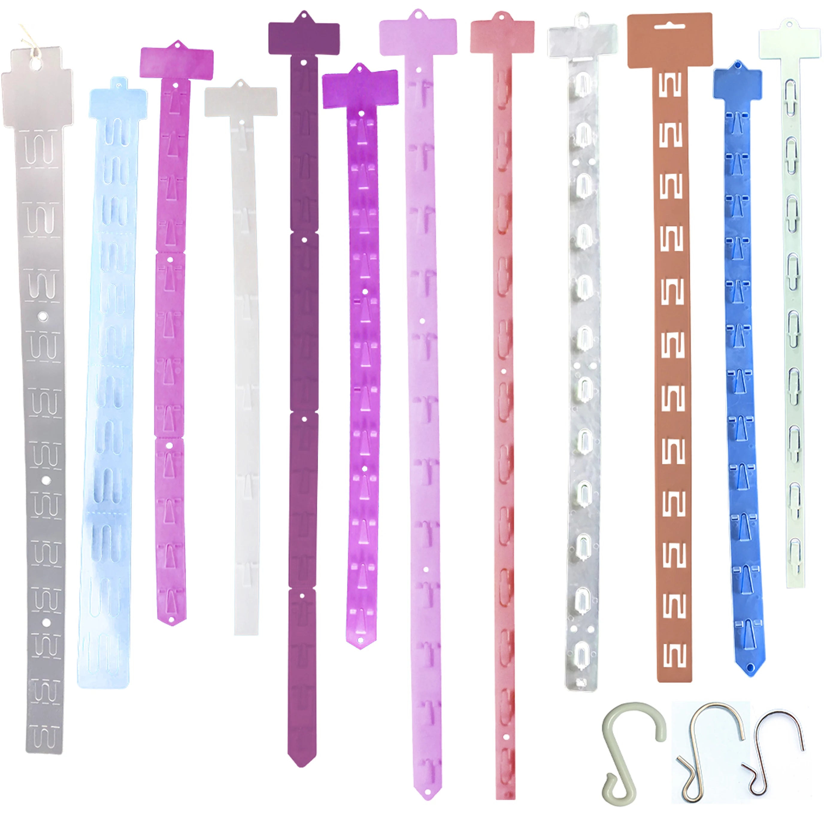 Hookei Retail Hanging Display Plastic PP Merchandising Clips Hang Strips