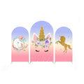 Custom 3*6ft 4*7ft Scale Arch Background Cover Stage Decoration unicorn Birthday Party Fabric Arch Cover Backdrop Stand