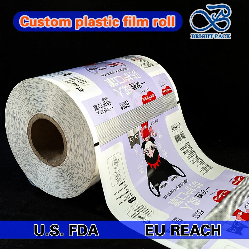 Custom Printed Soft Glossy Moisture Proof Food Grade Plastic Sachet Packaging Roll Films for Liquid Medicine Infusion