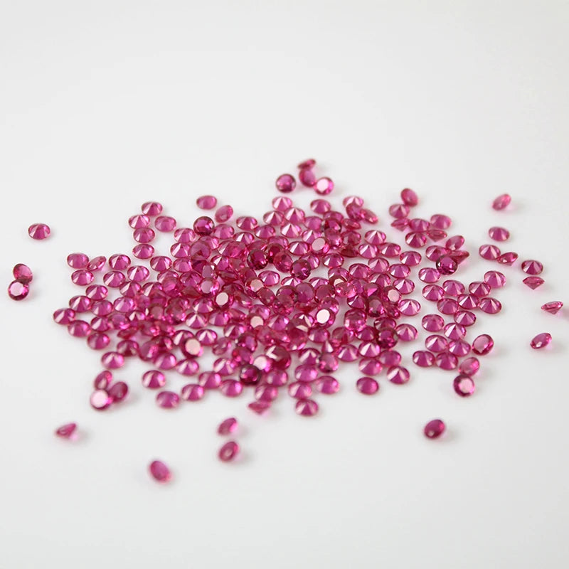 Starsgem Round Cut 5# Synthetic Corundum Gemstone Round Shape Melee Stone with Heat Treatment