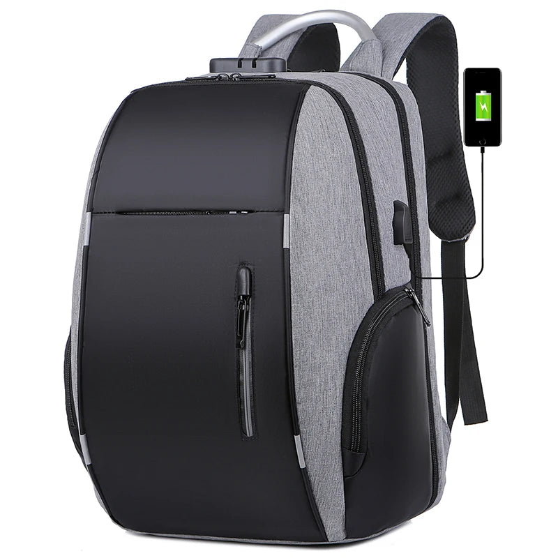 Wholesale  Custom logo Men's Anti-theft Backpack Oxford  Waterproof  Laptop Backpack Usb Charge Business Campus  School Bag