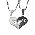 Wholesale Simple  Love Couple Necklace Jewelry  Personality CZ Love Heart Pendant Heart Shaped Diamond Love Necklaces Chain