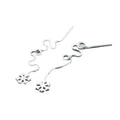 Wholesale Silver Tassel Earrings for Women Dazzling Semicircular Stud Earrings Ear Jewelry Pendientes Snow Earrings