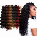 Wholesale African 20 Inch Deep Wave Twist Crochet Hair Synthetic Braid Hair Afro French Curls Ombre Braiding Hair Extensions
