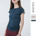 New Arrivals Half Zip Tops for Women Side Adjustable Drawstring Breathable Softness Corset Fashionable Luxury T-shirts for Women