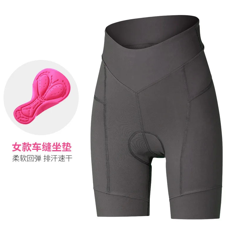 Hot Bike Pants Women's Summer Mountain Bike Shorts Spin Road Bike Riding Shorts with Padded Plus Size
