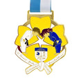 Manufacturer Custom Kids Judo Sport Medal Soft Enamel Gold Jiu Jitsu Italy La Maddalena Island Club Medals for Fighting Sports