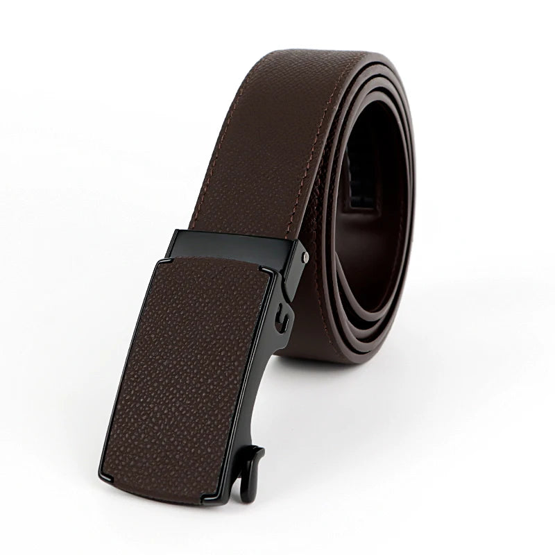 Casual Business Men Belt with Customizable logo Men Belt with Wide Plate Buckle Atmospheric Men Genuine Leather Belt