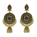 2024 Wholesale Vintage Boho Burnish Gold Silver Retro Long Dangling Indian Style Beads Bell Vintage Stud Earrings for WOmen