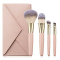 Wholesale Customize Gracedo Odm&Oem Customize Style 4Pcs Plastic Handle Pink Makeup Brush Set Box