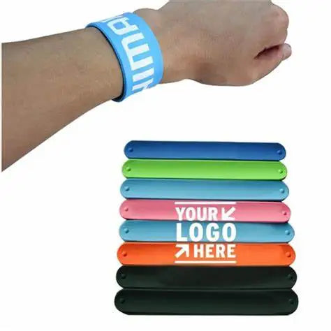 Economy Slap Ruler Bracelet Ruler Slap Bracelets Silicone Memo Wrist Band Blue Pink Slap Wristband for Promotion