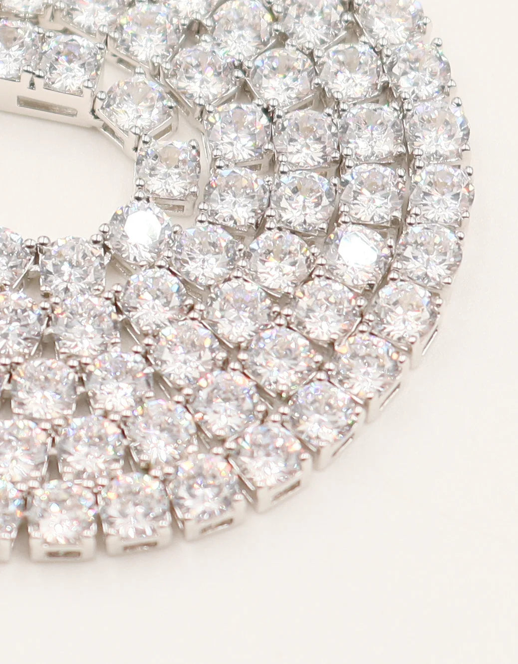 Cheapest Price Stylish Fine Jewelry Hip Hop 925 Sterling Silver 4mm VVS Moissanites Diamond Necklace Moissanite Tennis Chain