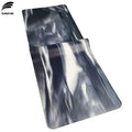 Sanfan 5mm Rubber Yoga Mat with Non-Slip Ink Contrast Color New Design PU Creative Exercise Mat