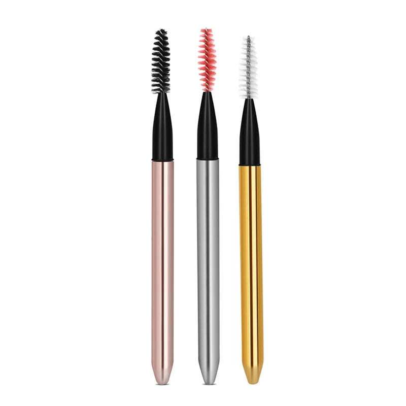 JDK Wholesale Retractable Eyebrow Brush Eyelash Makeup Brush Travel Cosmetic Brushes Customize Logo