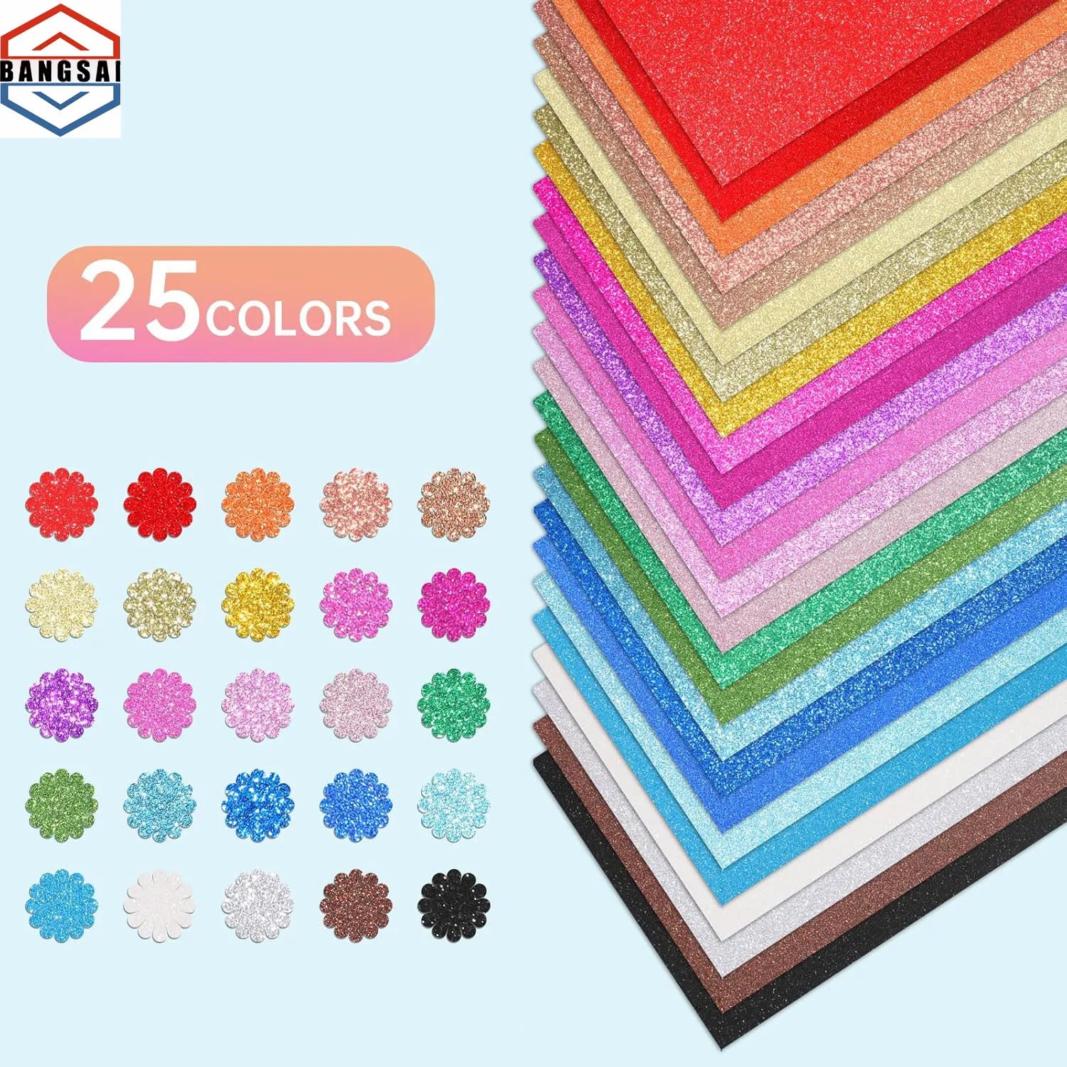 Factory Wholesale Premium Sparkly Cricut Cardstocks Glitter Paper for Arts Crafts Card Making Scrapbook Supplies for DIY Project