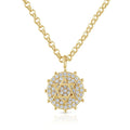 For Classic Trendy Zircon Star Pendant Necklace for Women 925 Silver 14k Gold Plated Wedding Jewelry