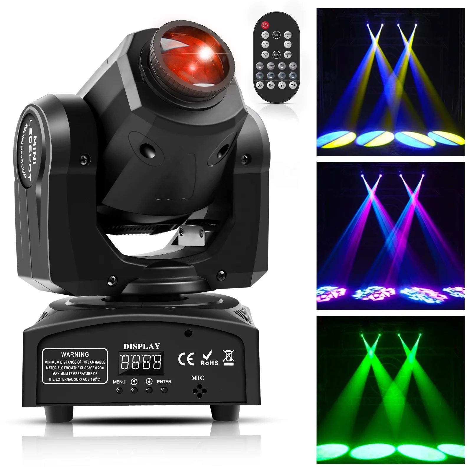 U`King 50w Gobo Black Shell Stage Light Remote Shaking Head LED DMX Led Disco Light Stage Light