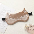 Cute Cat Satin Silky Sleeping Eye Mask Adjustable Eyeshade Comfortable Lightweight Cartoon Satin Eye Cover Mask for Girl Women