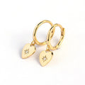 925 Silver Lovely Gold Color Heart Sunshine Small Charm Hoop Earrings for Women Girl Cute Romantic Accessories