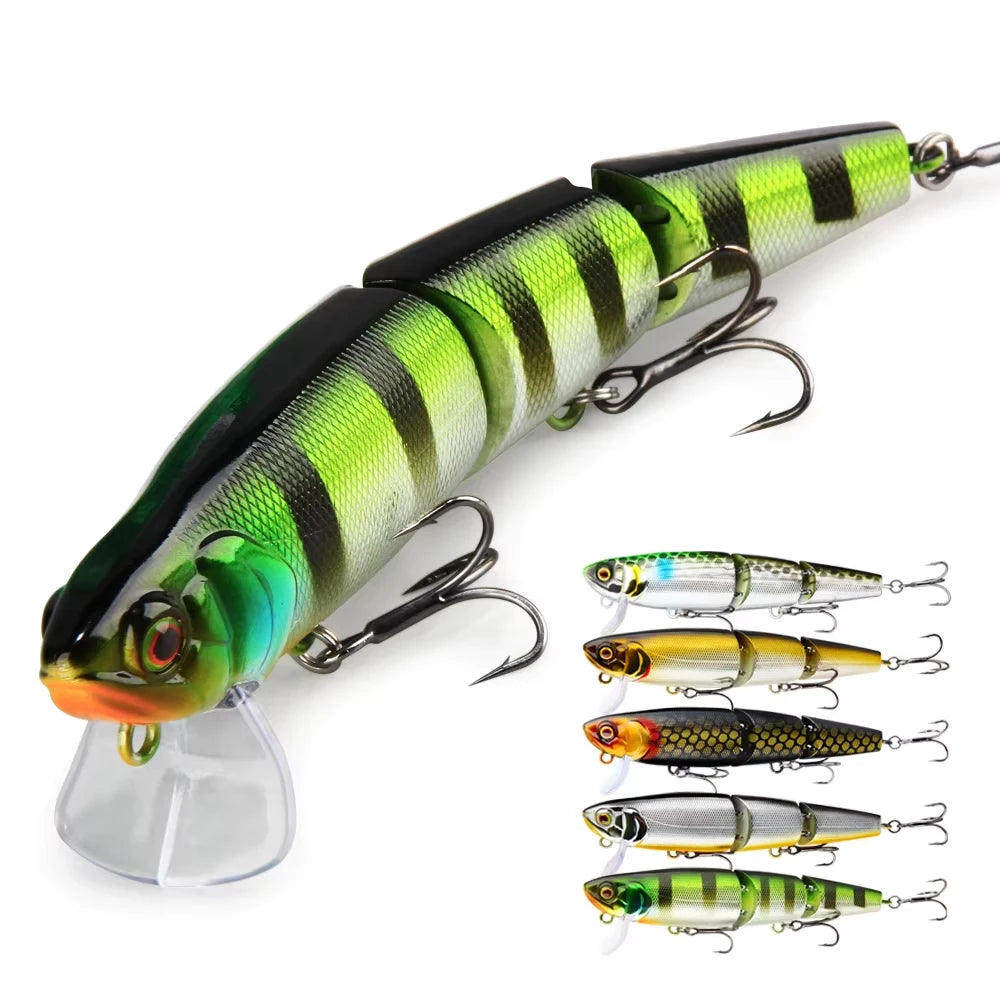Spinpoler 3 Section Multi-Jointed Bass Lure 115mm/21g Hard Body Swimbait Sinking Minnow Wobbler Pike Salmon Trout Muskie Tackle
