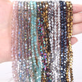 AsVrai U Natural 4mm Electroplating  Faceted Rhomboid Shape Crystals Glass Loose Beads for Jewelry Making DIY Bracelet Necklace