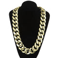 Team Golden Gold Plated Anniversary Necklace Festival Performance Props Hip-hop Punk Chain Plastic CCB Large Unisex Jewelry