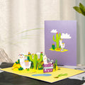 Wholesale Animal Pop up Invitation Card Holiday Blessing Thank You Card with Envelope Colorful Alpaca 3D Birthday Greeting Card