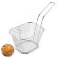 Hot Sale Stainless Steel Mesh Wire Mini Square French Frying Fries Chips Baskets Deep Metal Design for Colanders & Strainers