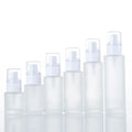 20ml 30ml 40ml 50ml 60ml 80ml 100ml 120ml 3.4oz Flat Shoulders Clear Frosted Frosted Cosmetic Glass Lotion Bottle With Sprayer