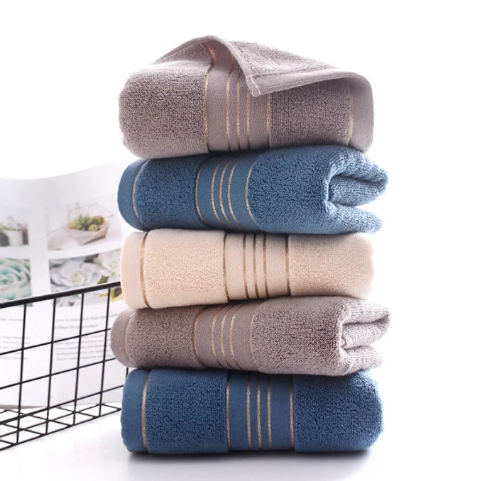 Customized Embroidered Logo 100% Cotton Terry Towel Set - Spa & Hotel Hand/Face Towels