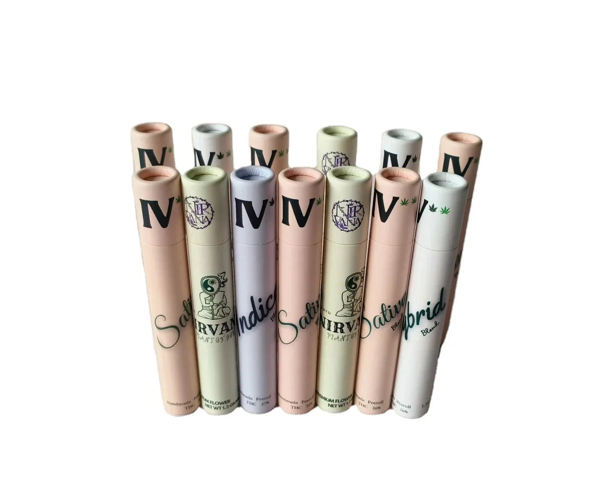 100% Eco-Friendly Mascara Round Packaging Customized Lip Gloss Cylinder Box Biodegradable Incense Stick Paper Tubes Pen Tube