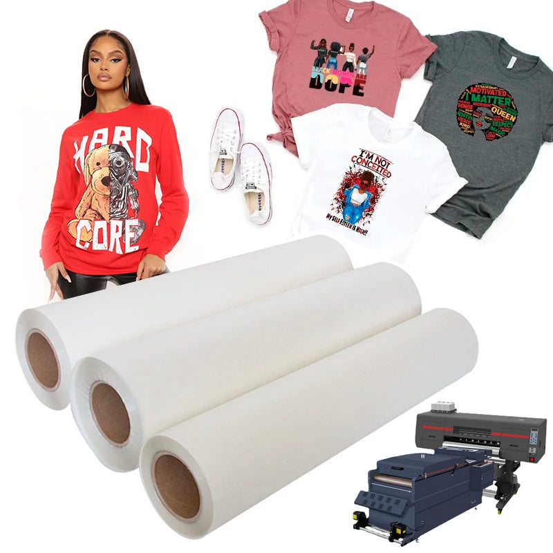 Plastisol Heat Transfer Paper for T Shirts A3 A4 PET Htv Heat Transfer Vinyl Custom Heat Transfers Logo Roll DTF Glitter Film