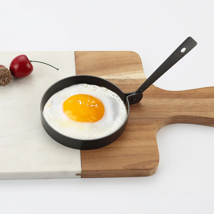 Modern Small Round Stainless Steel Egg Fry Ring Non-Stick Kitchen Tool Manual Home Use Metal Egg Mold