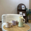 Niche Design Office Stone Pattern Ceramic Coffee Mug Simple Home Couple Breakfast Mug High-value Ceramic Mug