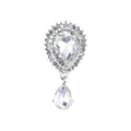 New Arrival Durable Alloy Crystal Rhinestone Silver Plated Brooch Pins Fashionable Wedding Party Engagement Decor Children's