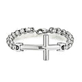 2022 New Design Stainless Steel Trendy Men's Bracelet Cross Pearl Bracelet Fashion Jewelry