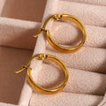 Fashion Simple Ins Style Textured Earrings Versatile Light Luxury Anti Tarnish Titanium Steel Earrings Wholesale Fashion Jewelry