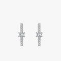Ailmay 925 Sterling Silver Fashion Sparkling Rectangle Cubic Zirconia Stud Earrings for Women Wedding Engagement Jewelry Gift