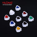 11 Colors Tattoo Ink Cups Wholesale Price Doll Cup Heart Shaped Ink Cup  Skull