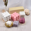 B-3072 Rectangular Circular Prism Cube Silicone Mold  Rectangular Sphere 68 Magic Candle Molds for Candle Making Bubble Mould