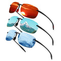 TR90 Frame TAC Polarized UV400 Genuine Lens Rimless Sports Cycling Sunglasses for Men Women Perfect for Hiking Outdoor MegaBDM