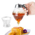 Syrup Container Storage Cup Honey Jar Squeeze Bottle Pot Bee Drip Dispenser Juice Syrup With Stand Holder Kitchen Accessories