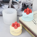 New Strawberry Cake Silicone Mold DIY Homemade Chocolate Mousse Ice Cream Cake Candle Mold