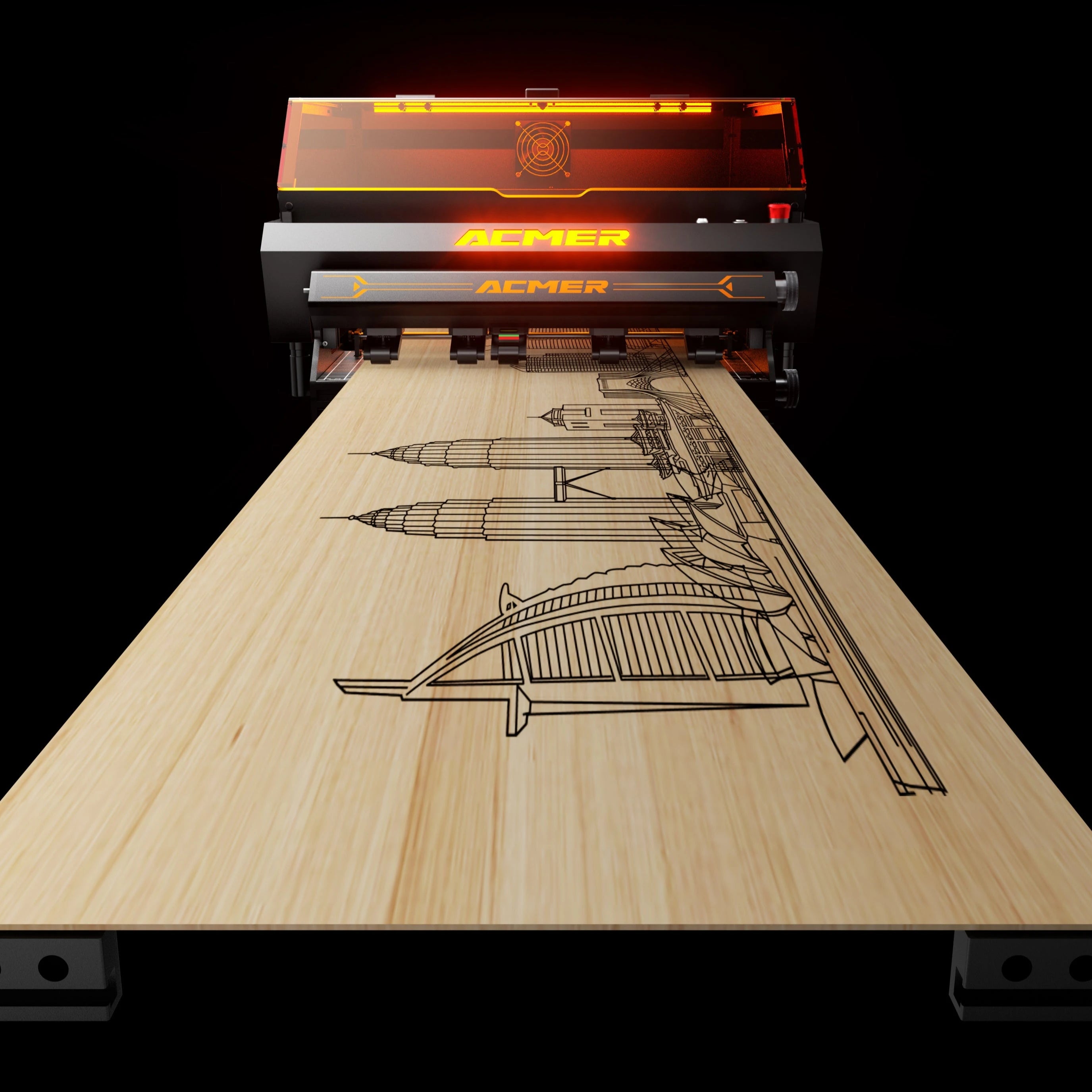 ACMER Infinitely Extendable Y-Axis Engraving Laser Machine Auto Conveyor Feeder  for P1 P2 P3 and Other Machines