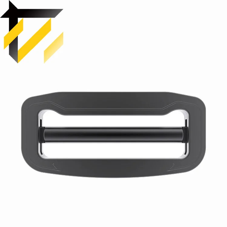Topone Heavy Tactical Zinc Adjustable Lightweight Rectangle Plate Buckle for Bags and Belts Black/Silver
