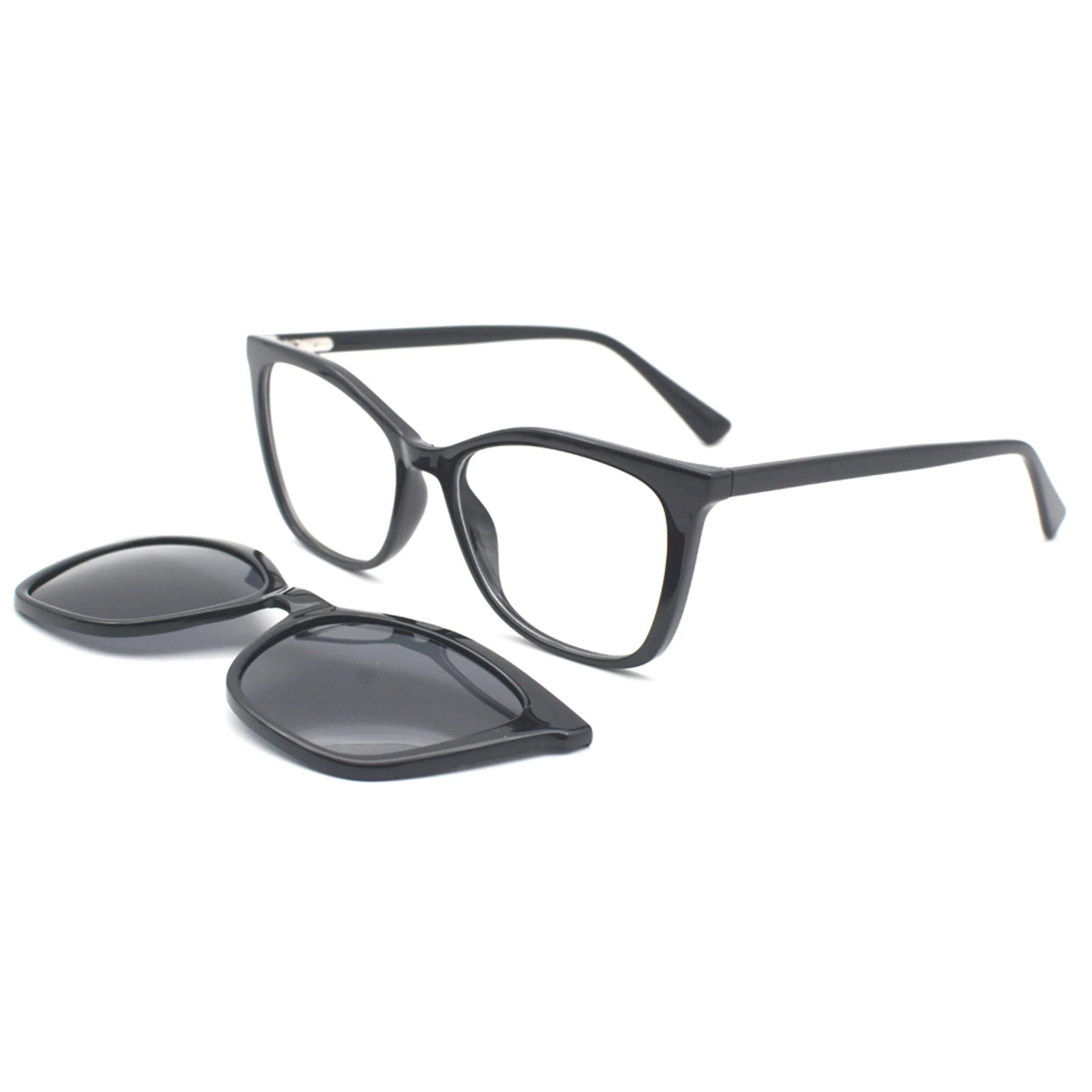 Women's New Luxury Oversized TR90 CLIP on Vintage Colorful Bigsize Sunglasses